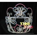 Best seller coloridos cristal flor borboleta princesa tiara coroa